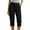 Black, variant on Women's Cargo Capri Pant with 6 Pockets Lightweight Quick Dry Travel Hiking Summer Pants for Women Casual