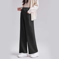 thumbnail image 4 of Purcolt Women's Maternity Pants Stretchy High Waisted Wide Leg Drawstring Sweatpants Casual Loose Fit Over The Belly Pregnancy Pants with Pockets, 4 of 6