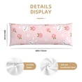 thumbnail image 2 of Naloa Rabbit And Peach Super Soft 20x60 Body Pillow Case,Long Side Hidden Zipper（PILLOWS ARE NOT INCLUDED）, 2 of 6