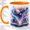 Orange, variant on Galaxy Book Accent Mug, 11oz Ceramic Coffee Cup for Book Lovers