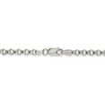 thumbnail image 3 of White Sterling Silver bracelet Rolo chain 24 in 4 mm, 3 of 5
