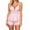 Pink, variant on Womens Pajama Sets Elegant Soft Lace Bow V Neck Camisole Tops Shorts Nightwear Pjs Sets