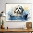 thumbnail image 3 of Lhasa Apso Dog Canvas Bathroom Décor - Unique Bath Wall Decor - Modern Canvas Bathroom Wall Art - Room Decor - Bathroom Decorations - Restroom Sign - Wall decor living room, 3 of 4