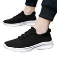 thumbnail image 3 of Yindaity Casual Sneakers for Men Mens Synthetic Leather Casual Lace Up Sneaker Shoe (Black,8.5), 3 of 6