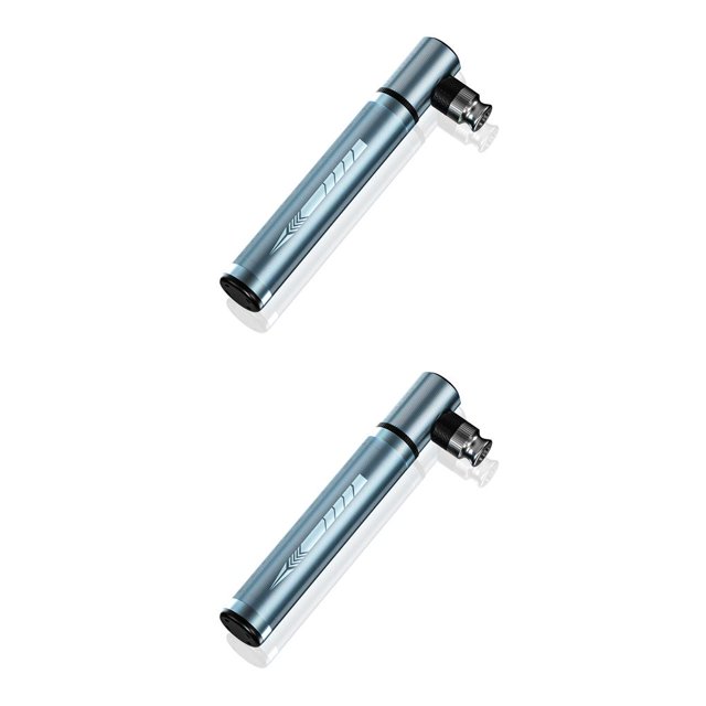 ziyahi Mini Pompe de Bicyclette Portable Gonfleur de Pneus de Vélo Rétractable à Double Valve Ballon de Basketball Extérieur Domestique Pompes de Cyclisme Type 2 2Ensemble
