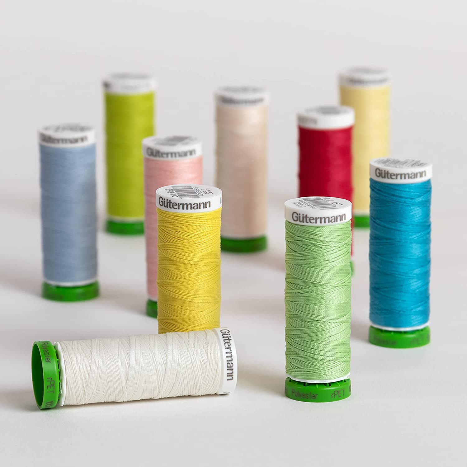 Gutermann rPET Polyester Sew-All Thread Set - 10 Spools-Pastel