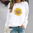 thumbnail image 2 of Ichuanyi Womens Fall Tops, Womens Casual Hoodies Jumper Tops Ladies Sunflower Print Sweatshirt Blouse Tee, 2 of 4