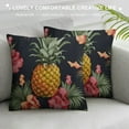 thumbnail image 3 of COMIO  Tropical Flowers with Pineapple Throw Pillow Cover Summer Palm Leaf Jungle Plant Foliage Pillow Case Square Cushion Decorative for Couch Bed Home, 3 of 5
