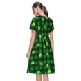 thumbnail image 3 of Hirioo Happy St. Patrick's Day5 for Short Sleeve Dress Women's Short Sleeve Dress with Pockets, 3 of 8