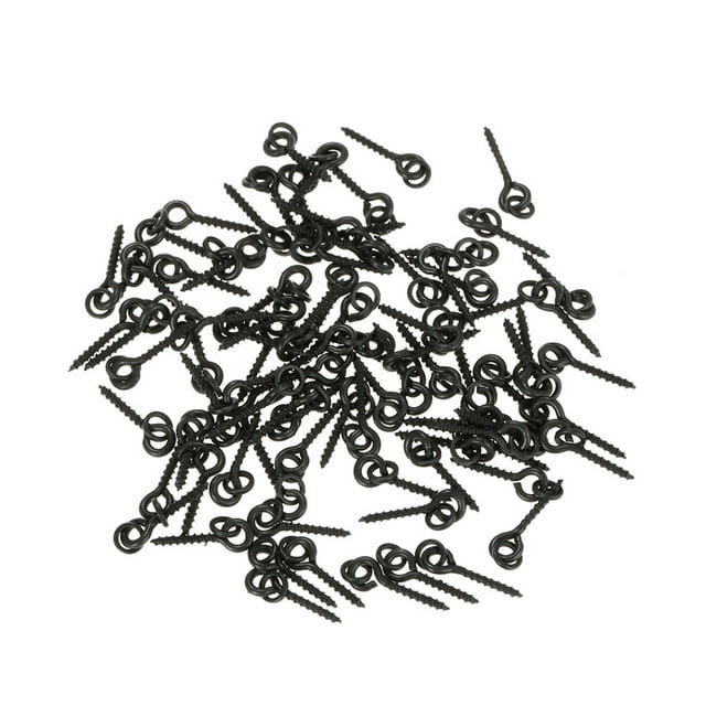 100Pcs Vis à Appâts à Bouillettes Filetées pour les Plates-Formes de Cheveux de Carpe Crochets de Pêche à la Carpe Terminal Tackle