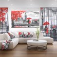 thumbnail image 2 of Designart - Couples Walking in Paris - Large landscape Canvas Art Print, 2 of 2