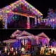thumbnail image 3 of Luces LED para exteriores en forma de carámbano Homeleo, 14.5 pies 160 pulgadas, multicolor, 3 of 7