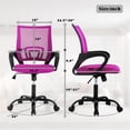 thumbnail image 2 of CL.HPAHKL Ergonomic Office Chair Set of 2, Mesh Computer Desk Chair with Mid-Back Support & Armrests, Adjustable Height Swivel Task Chair for Home Office, Study, Gaming, Pink, 2 of 8