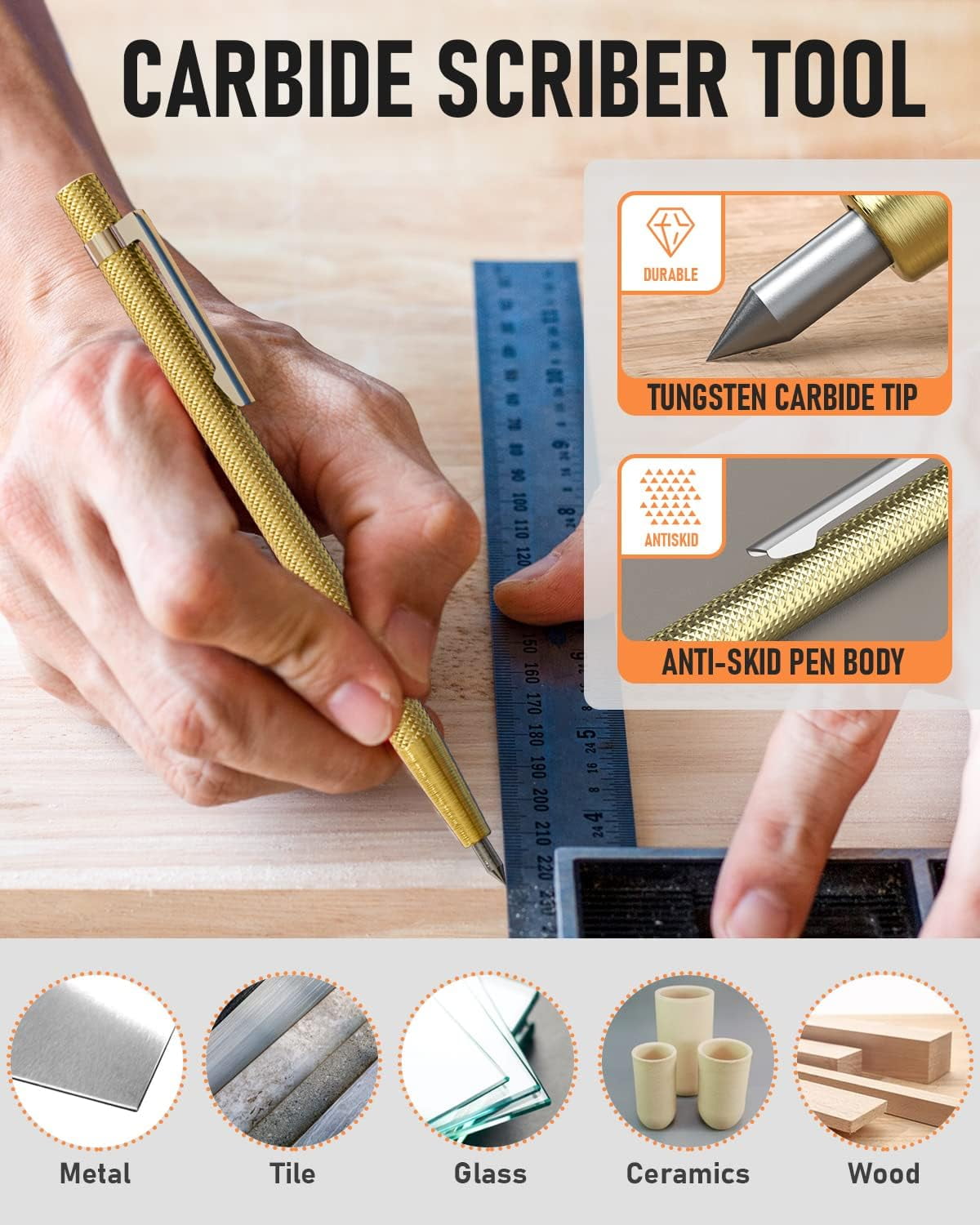 Nicpro 31 Pack Carpenter Pencil Set, Mechanical Pencils with 128 Pcs Refills and Carbide Scribe Tool, Heavy Duty Construction Pencils for Architect Woodworking - with Canvas Case