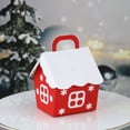 thumbnail image 4 of 25pcs Caja de dulces de la casita roja navideña Contenedor encantador Cajas de regalo de Navidad de moda para bodas Fiesta en casa Festival (Casa roja de Navidad), 4 of 6