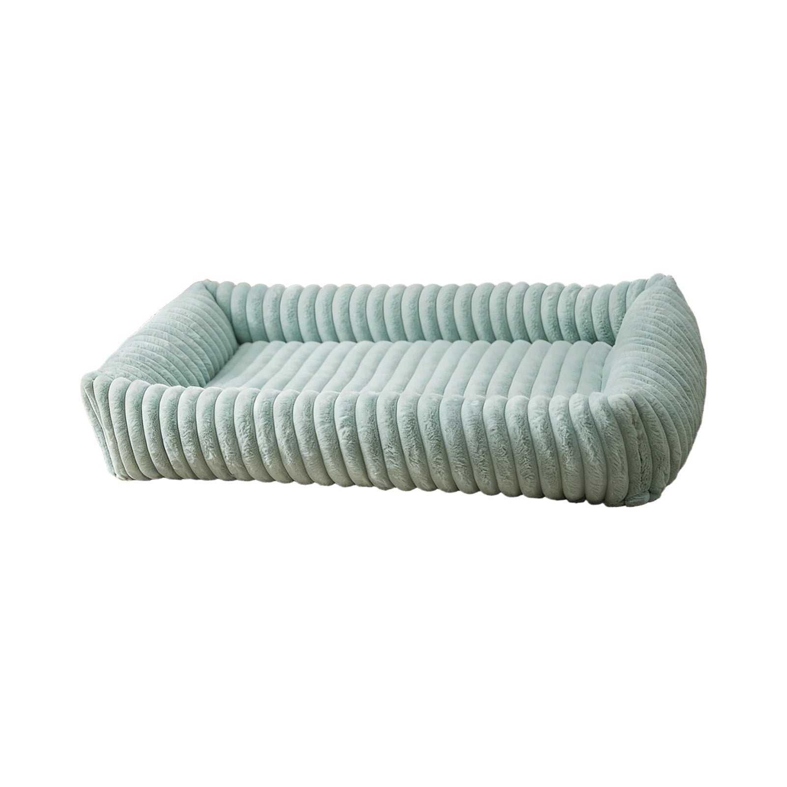 Orthopedic Dog Bed Plush Pet Sofa Bed Warm Crate Pad, Cozy Dog Cat Bed for Small Medium Large Dogs, Thick Cushion Washable Kennel Mat Non Slip Sleeping Bed Durable Comfort