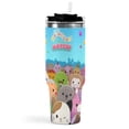 thumbnail image 3 of Squishmallows Vaso aislado de acero inoxidable con asa, diseño temático, regalo para familia, amigos y fans; incluye pajita y encaja en el portavasos estándar, 40 oz, 3 of 6