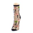 thumbnail image 2 of MeMoi Flamingo Sheer Women's Ankle Socks - Womens - Female, One Size, Black, 2 of 2