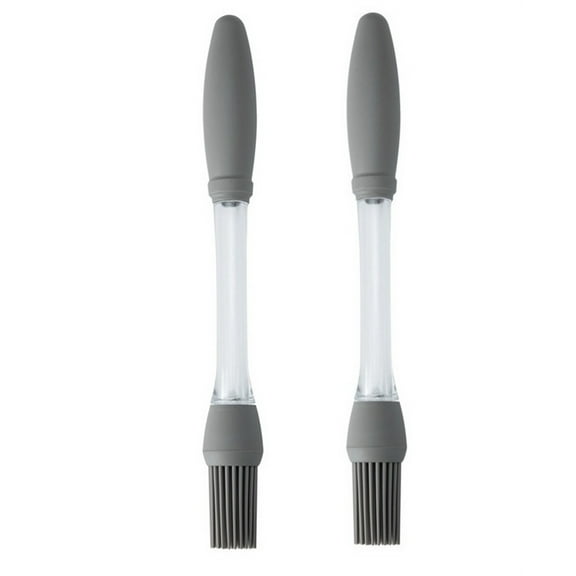 2 Pcs Grill Basting Brushes,Pastry Brush,Heat Resistant Silicone Brushes, Premium Cooking Brush for Sauce Marinade Meat Glazing