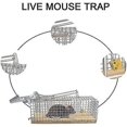 thumbnail image 3 of Paquete de 2 trampas para ratones pequeñas, jaula para ratas, trampa para roedores vivos, receptor de ratones, No mata a niños, 3 of 5