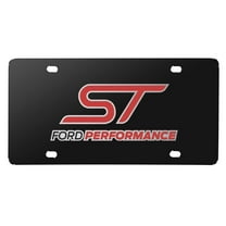 Ford Focus ST 3D Black Stainless Steel License Plate