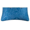 thumbnail image 3 of 26" x 26" Daphne Blue Damask Cotton Euro Pillow Sham, 3 of 5