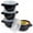 Black, variant on Kook Soup Bowls Crocks with Handles, 18 oz, Set of 4, Yellow