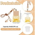 thumbnail image 2 of 4Pcs 4 Colors Transparent Cube Glass Perfume Bottles with Wood Cap Refillable Bottle for Car Hanging Ornaments Mixed Color 31cm Capacity: 8ml(0.27fl. oz) 1pc/color, 2 of 6