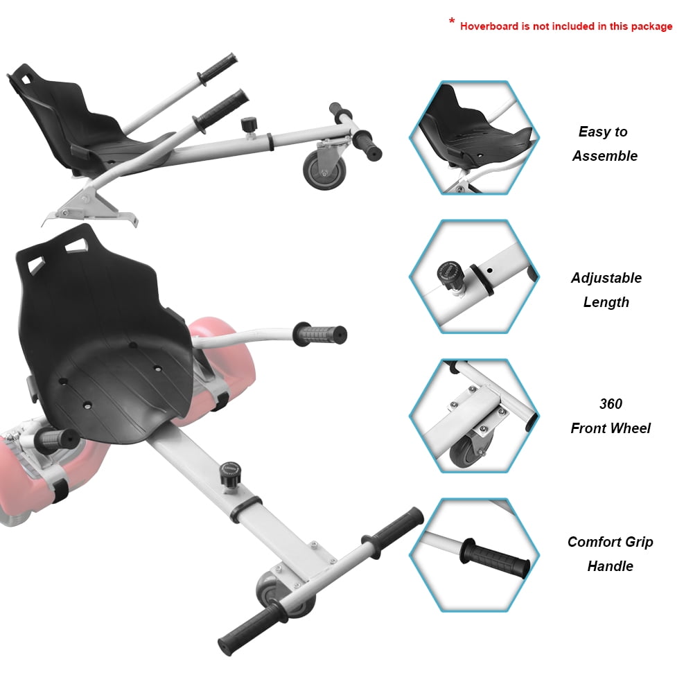Hoverboard Seat Attachment Accessory Go Kart Hoverkart Hovercart for Hoverboard self-stabilizing Scooter Adjustable