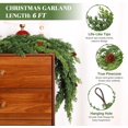 thumbnail image 2 of Guvpev 2Pcs Christmas Garland, 6FT Artificial Cedar Garland, Realistic Cypress Pine Needle Greenery Garland with Pinecone for Mantel Table Railing Fireplace Indoor & Outdoor Christmas Decorations, 2 of 8