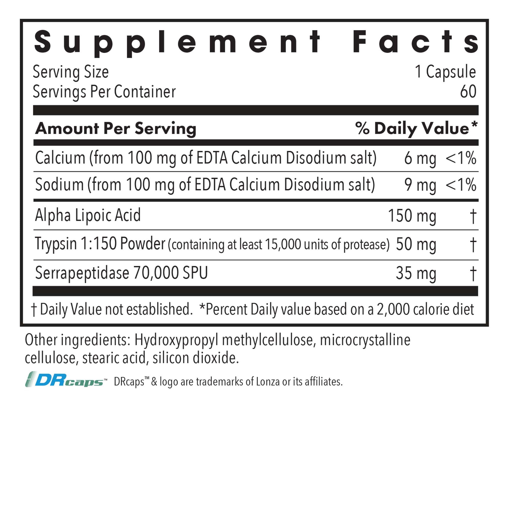 ARG Biofilm Neutralizer - GI & Microbiome Support Supplement - Serrapeptidase, Trypsin, EDTA & Alpha Lipoic Acid - Immune & Digestive Support - Delayed-Release - 60 Servings - 60 Capsules