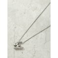 thumbnail image 3 of No Boundaries Silvertone Initial Bubble Letter Necklace, 1 Piece, Letter W, 3 of 3