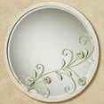 thumbnail image 2 of Roses of Love Swirling Vine Round Wall Mirror Creamy Gold 20” Diameter, 2 of 4