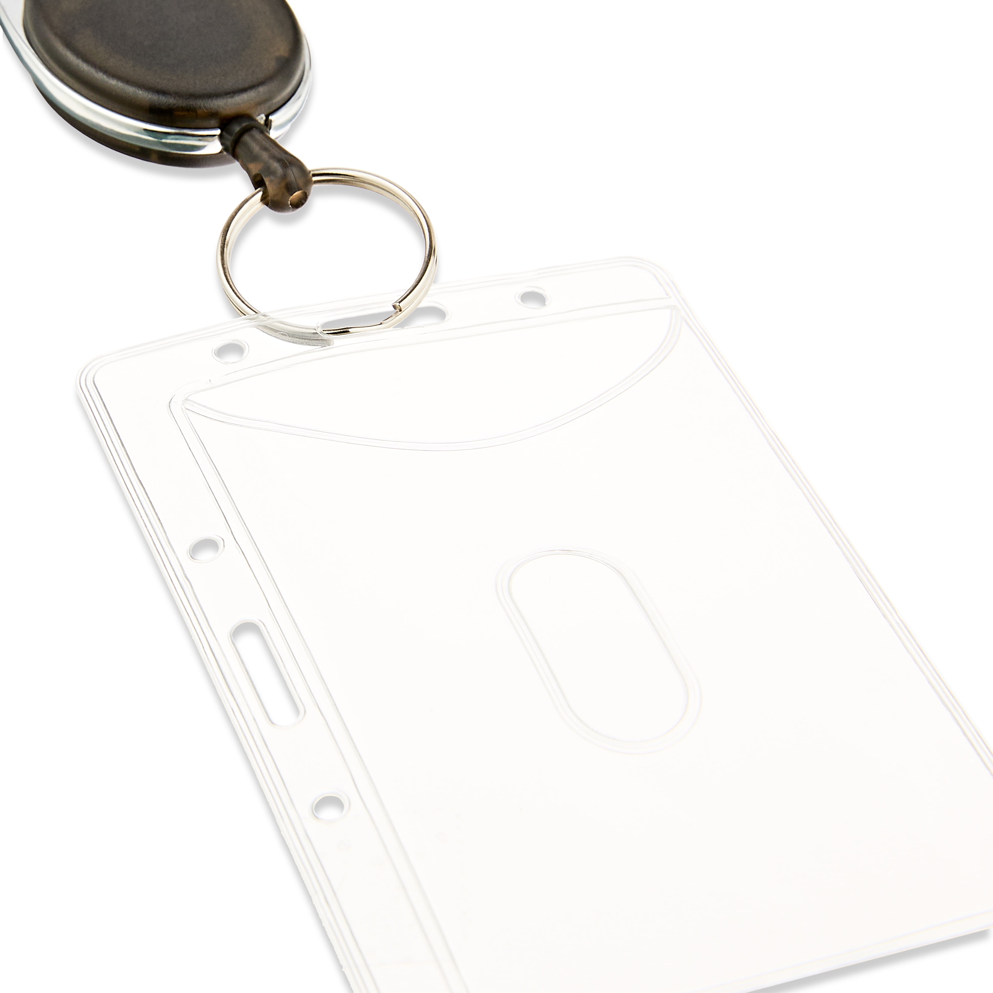 Pen+Gear Plastic Badge Holders, Clear, 12 Count