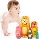 thumbnail image 4 of Muñecas Anidadas de Madera xiangtanxingjiawenju Animales Matryoshka Juguete para Niños, 4 of 4