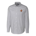 thumbnail image 2 of Men's Cutter & Buck  Charcoal Syracuse Orange Vault Striped Stretch Oxford Long Sleeve Dress Shirt, 2 of 3