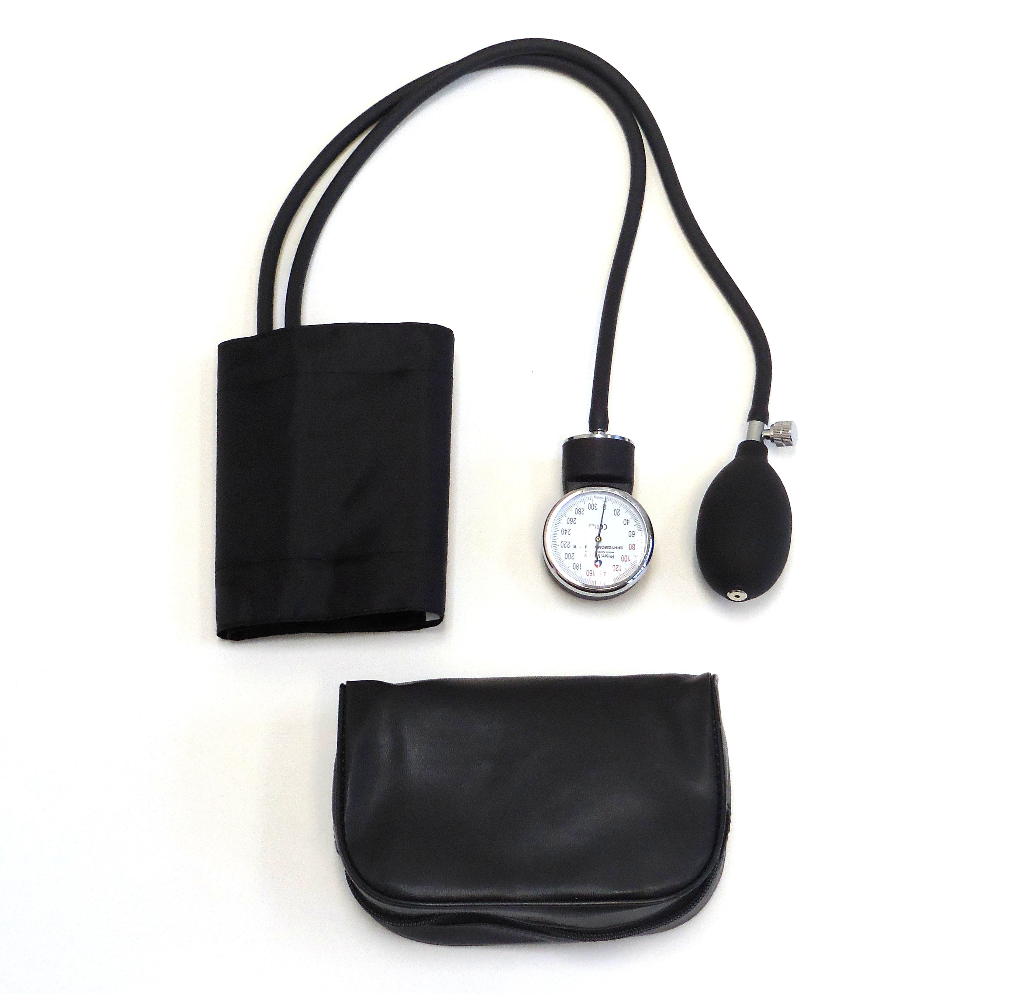 M&M Scrubs -FREE SHIPPING - FDA Certified - Sphygmomanometer Professional Blood Pressure Cuff Monitor with Adult Sized Black Cuff and Carrying Case