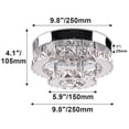 thumbnail image 2 of Diisunbihuo Mini Chandelier LED Crystal Ceiling Light 2 Lights Layers Flush Mounted Ceiling Light Modern Chrome Finished Pendant Lighting, 2 of 12