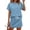 Blue-#003, variant on 2 Piece Skorts Set for Women Short Sleeve Tops and Tennis Skort Lounge Set Summer Tracksuits,Dark Blue M