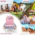 thumbnail image 2 of Gymax 2PCS Folding Backpack Beach Chair 5-Position Outdoor Reclining Chairs w/ Pillow, 2 of 5