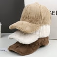 thumbnail image 6 of D GROEE Peaked Fluffy Baseball with Wide Brim Solid Color Uv proof Sun Peaked Hat for Women, 6 of 6