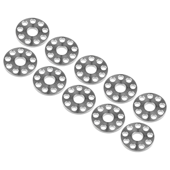 Wanyifa Titanium Washer M6 M8 M10 Spacer Nine Hole Gaskets for Motorcycle Car,M6,Silver,10 Pcs