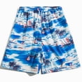 thumbnail image 4 of Zynoxe Summer Shorts for Men with Pockets Adjustable Drawstring Waist Men's Knee Length Shorts Fashion Hawaii Printed Casual Beach Shorts Comfy Breathable Quick-Dry Swim Trunks 3XL, 4 of 7