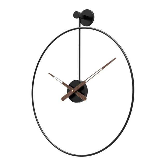 DOLITY Horloge Murale Simple Nordique en Fer Forgé Métal Table Murale Restaurant Chambre Simple Noir