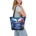 thumbnail image 2 of Pofeuu Cute Fish Flower Couple Print Women Fashion Shoulder Handbags Top Handle Satchel Bags Tote Shoulder Shopping Bag Stylish Canvas Tote Bag, 2 of 6