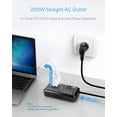 thumbnail image 4 of BESTEK 2000W Travel Voltage Converter, Power Step Down 240V to 120V Converter with 2.4A 2-Port USB Charging for Hair Dryer/Curling Iron/Coffee Machine/Phone,Travel Adapter for Europe Countries (Black), 4 of 7