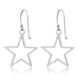 thumbnail image 2 of Aretes Colgantes Simétricos de Estrella Brillante de 5 Puntas para Uso Diario en Plata de Ley 925, 2 of 6