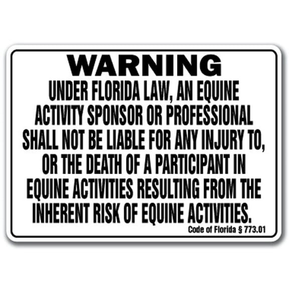 SIGNMISSION WS-Florida Equine Warning Sign - Florida Equine