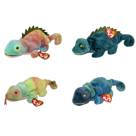 TY Beanie Babies - IGGY & RAINBOW (Set of 4 Versions - Dark & Ty-Dyed)(9-9.5 inch) price history on PriceWatchPro