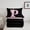 Ivory Black, variant on Manfei Monogrammed Girl Bedding Comforter Set, Personalized Initial M Twin Comforter Sets, Princess Bow Knot Bedding Set, Black Pink Bedroom Decor, Reversible 2 Pieces